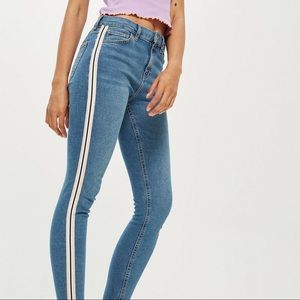 Top shop Jamie side stripe Moto jeans